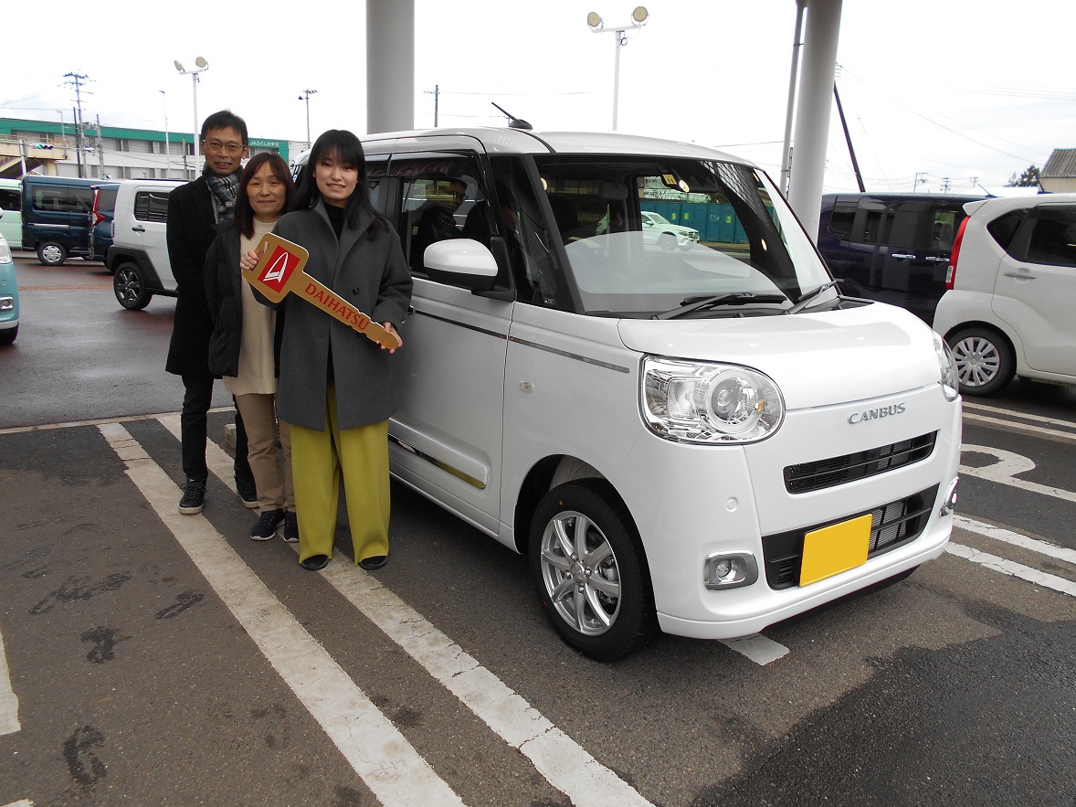 ふくしま矢野目店にてダイハツ車をご購入されたお客様のご紹介【12月